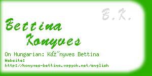 bettina konyves business card